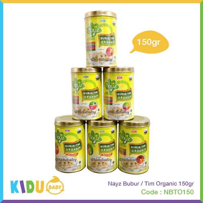 Nayz Bubur Tim Organic 150gr Rasa Ayam Hati Sapi Sapi Salmon Tuna Kakap Kidu Baby