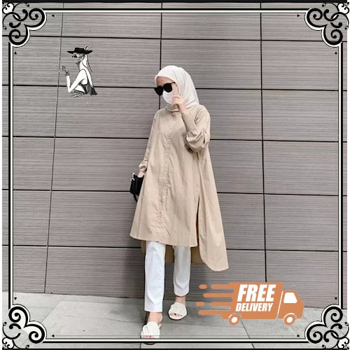 Baju Tunik Wanita Muslim Kekinian Bahan Toyobo Premium -NIKITA TUNIK