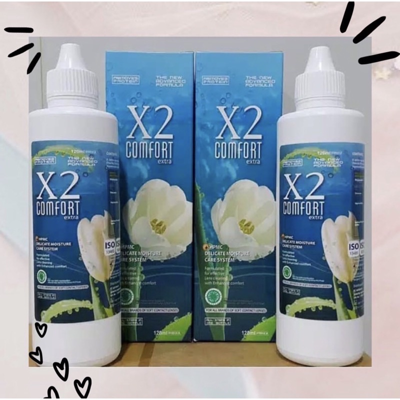 CAIRAN SOFTLENS X2 COMFORT BESAR 120ml / CAIRAN PEMBERSIH SOFTLENS X2