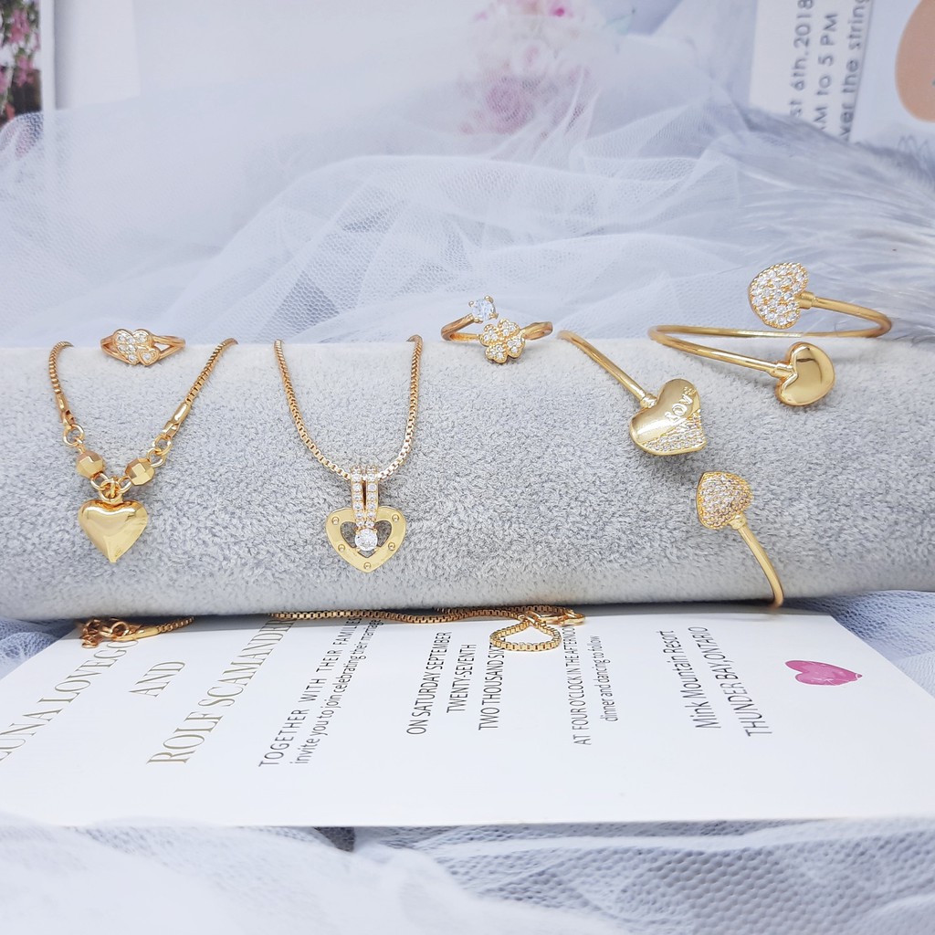 Xuping Set Perhiasan Love Edition Ibu Anak Rhodium Lapis Emas - BS036