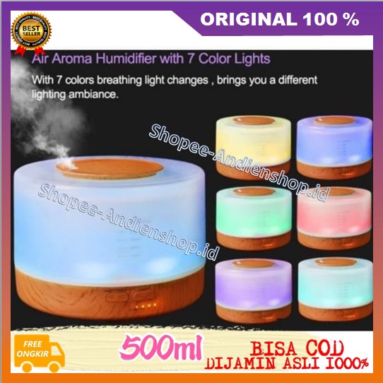 [BISA COD] Aromatheraphy Humidifier 920 Motif Kayu Diffuser 500ml 7 Color Light 100% ORIGINAL