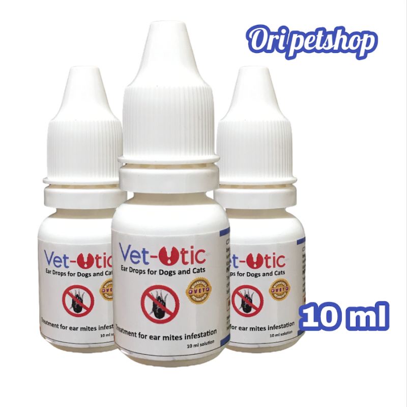 (1pcs) vet -otic / vet otic obat tetes kutu telinga kucing anjing dan kelinci