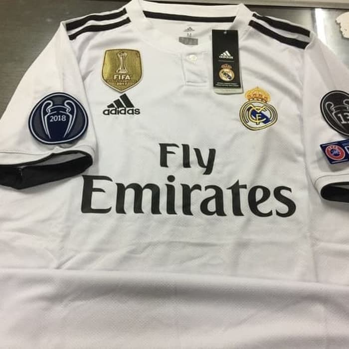 terbatas JERSEY GO REAL MADRID Home 18/19 full patch terpecaya