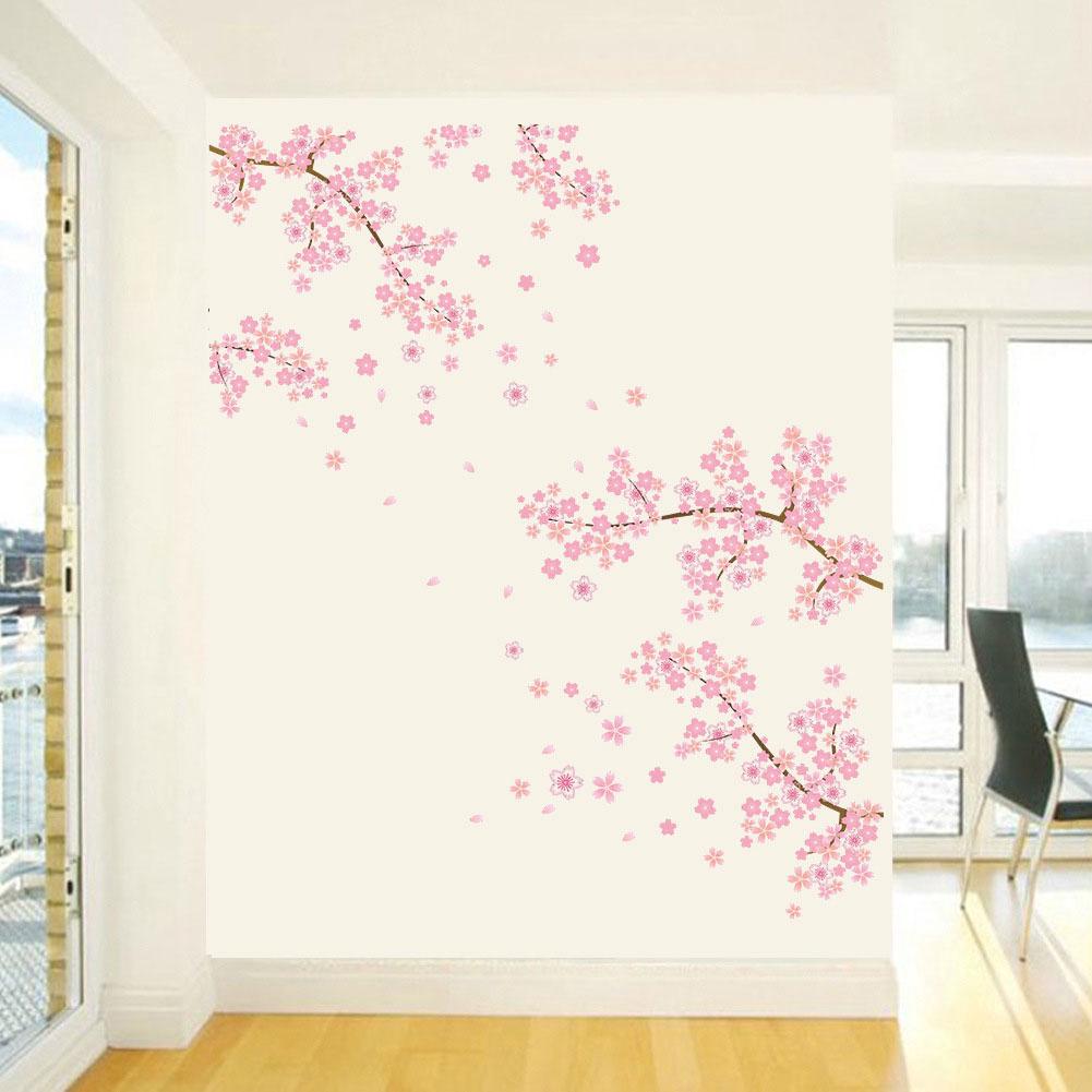 Stiker Dinding Dengan Bahan Mudah Dilepas Dan Gambar Bunga Sakura