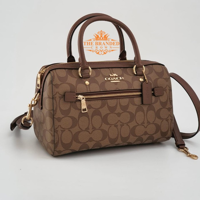 Tas Coach 83607 Rowan Satchel In Signature Khaki