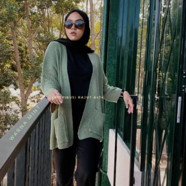 OVERSIZE LAVELLA PREMIUM CARDIGAN  RAJUT TEBAL