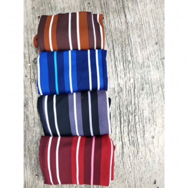 Blester kulot panjang bahan scuba import stripe pants kekinian-4