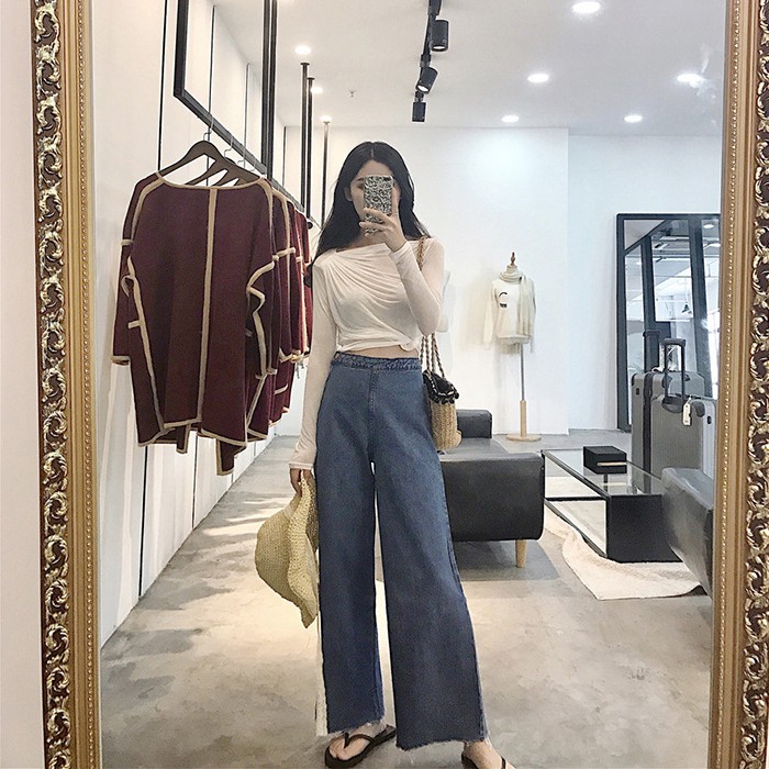 6120 Kimjiwon Pants/Celana Panjang/Celana Jeans/celana jeans wanita/Jeans Korea/celana wanita