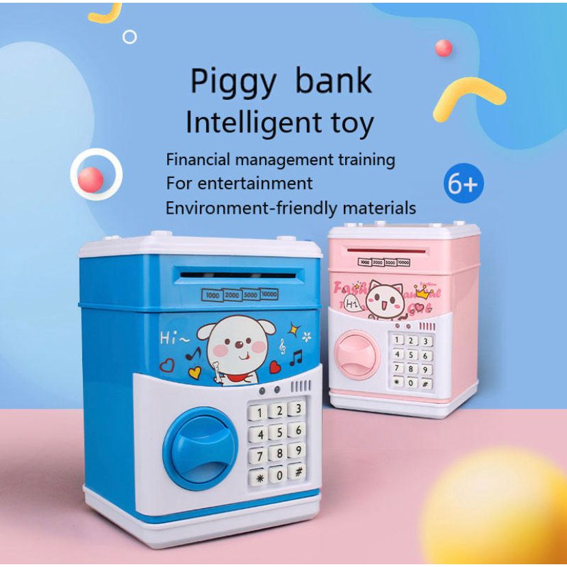 PIGGY BANK KARAKTER / CELENGAN ANAK LUCU / CELENGAN ELEKTRONIK / MESIN ATM ANAK KECIL / DEPOSIT BOX MAINAN ANAK / KADO ULANG TAHUN ANAK KECIL