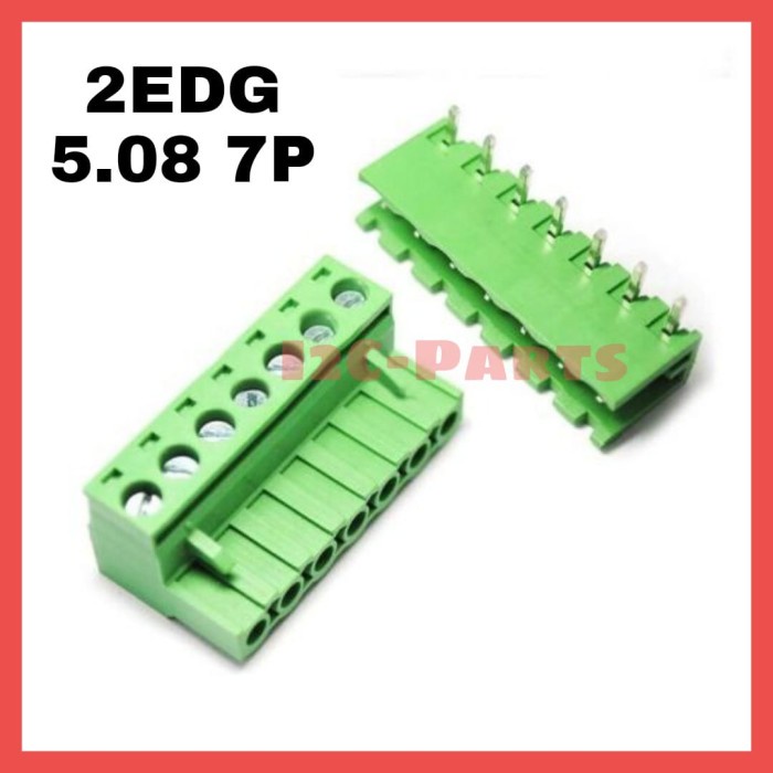 2EDG 5.08 7p 7 pin Terminal Block Green Plugable RA Connector 5.08mm