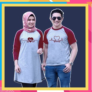 New Tunic Couple  Fashion Muslim Kaos  Raglan Couple  