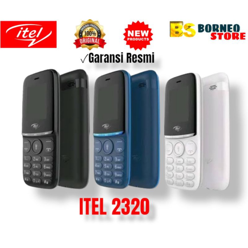 ITEL 2320 - FEATURE PHONE - BATERAI 1900mAh - DISPLAY 1.77" - DUAL SIM - CAMERA 0.8MP - GARANSI RESM