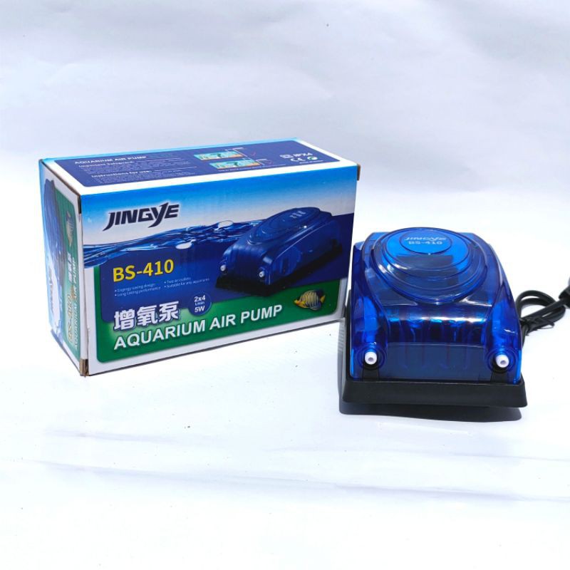 Aerator JINGYE BS-410 Pompa Udara dua lubang Air Pump Akuarium