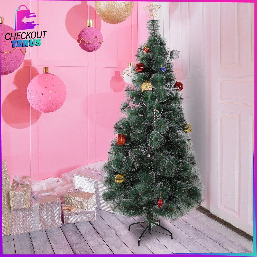 CT C15 Pohon Natal 90CM 3F Jarum Dekorasi Rumah Hiasan Natal Artificial Dekorasi Natal Ornamen Tanaman Hias Impor