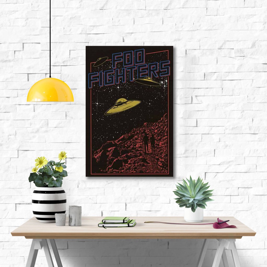 Poster kayu pajangan kamar - Foo Fighters