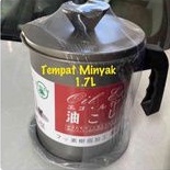 Tempat saringan minyak goreng bekas teko sisa minyak stainless