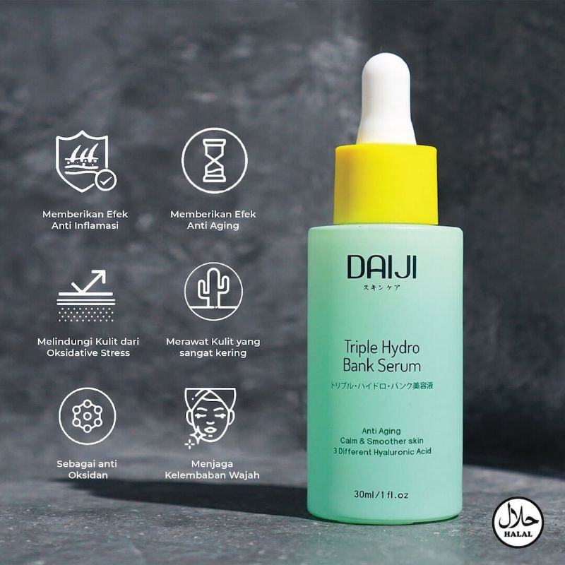 Daiji Skincare Essence Wajah Glowing Triple Hydro Bank Serum [BPOM]