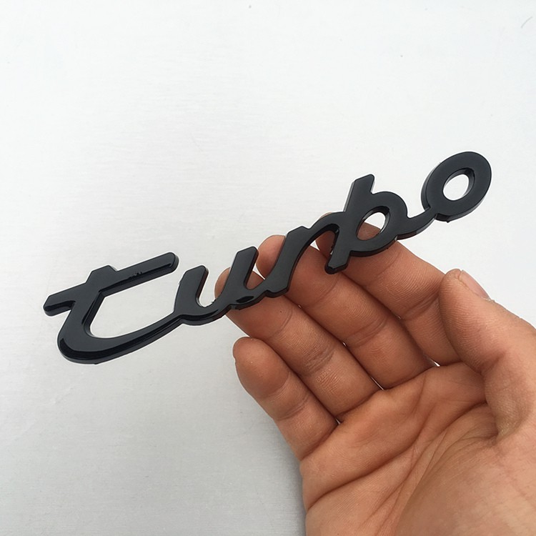 Stiker Logo Turbo Bahan Metal untuk Dekorasi Fender/Bagasi Mobil