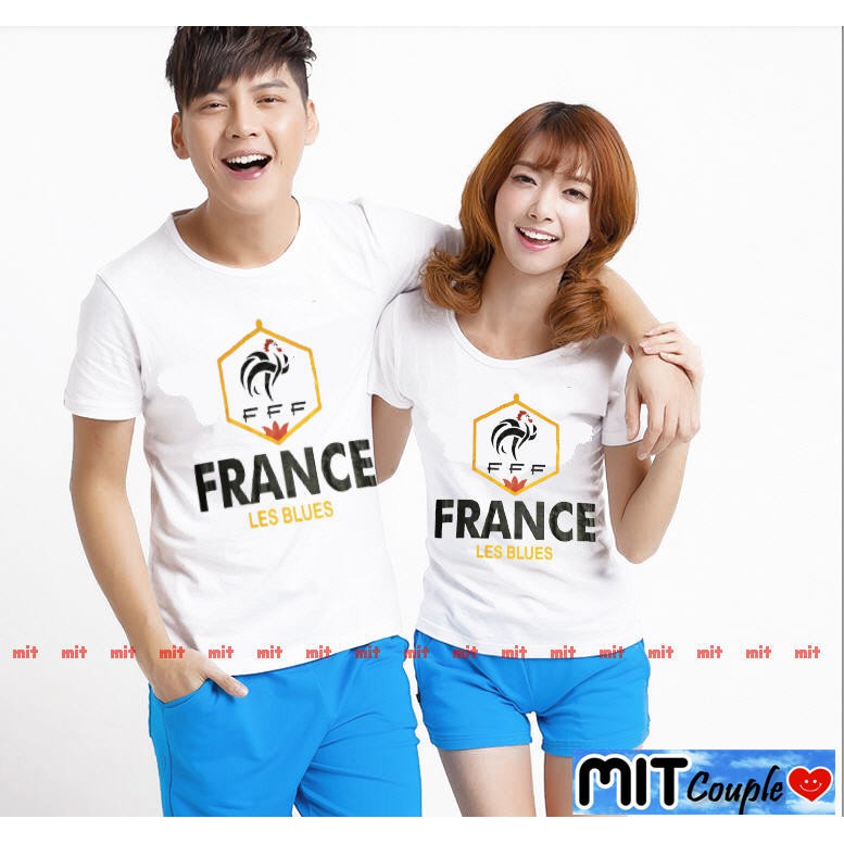 Les Blues France / baju couple / couple / baju bola couple / dropship