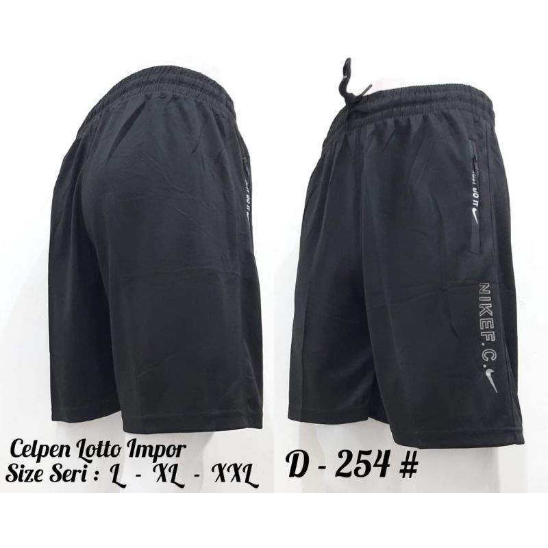 Celana micro pendek running import hitam/ celana olahraga GO motif 9