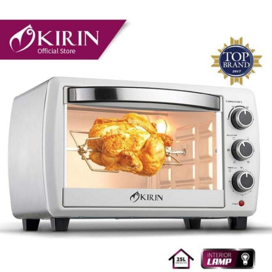 Kirin Oven Listrik Kirin 25 Liter KBO-250RA Kirin Oven Low Watt With Interior Lampu