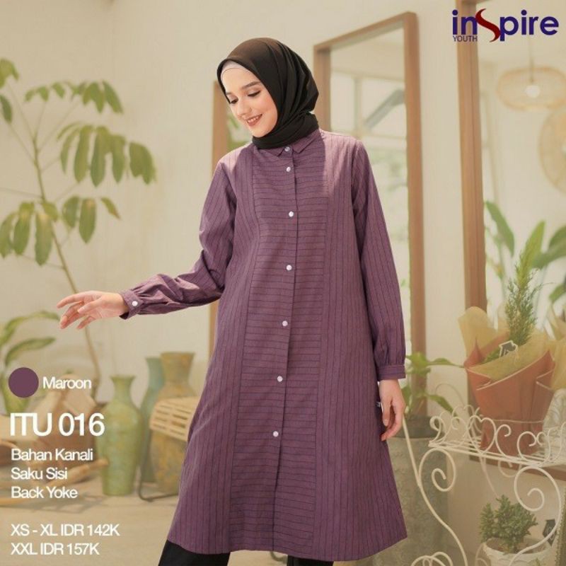 INSPIRE TUNIK ITU 016 | TUNIK ITU 16 BY YOUTH INSPIRE | ATASAN MUSLIM WANITA INSPIRE ITU 16