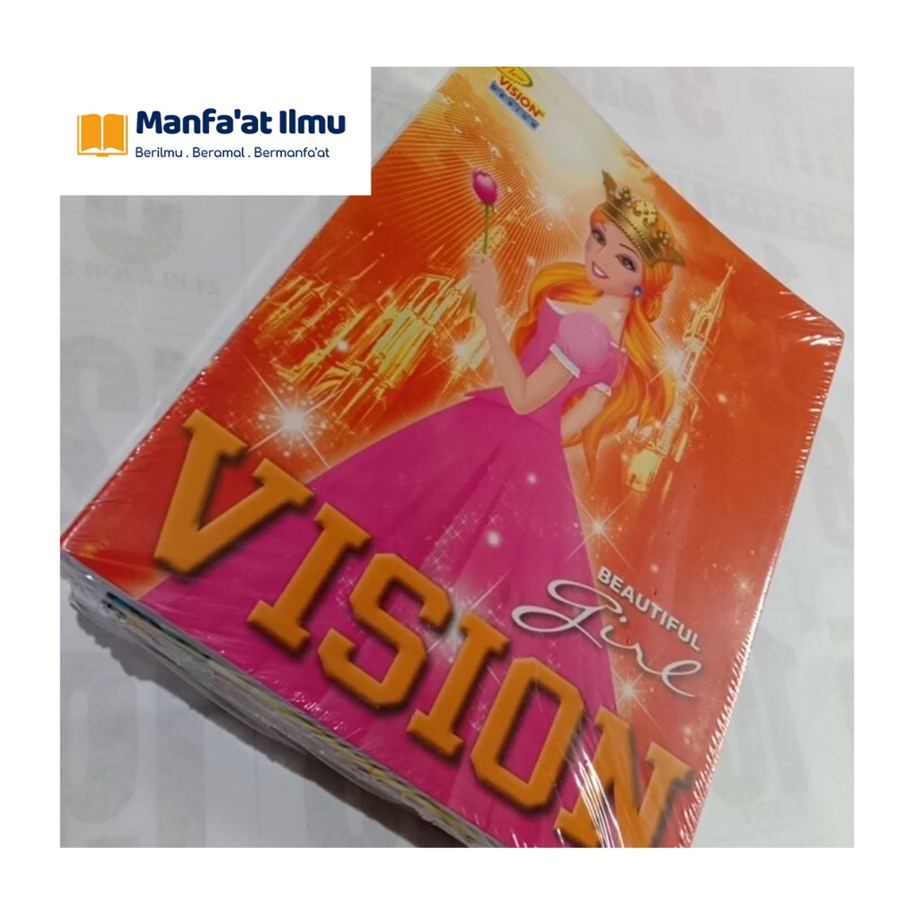 

Buku Tulis Isi 38 Lembar VISION A5 - Per Pak (isi 10 buku)