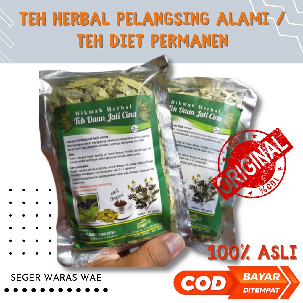 TEH JATI CINA 40gr / Teh Daun Jati / Teh Herbal Alami / Teh Diet / Teh Pelangsing
