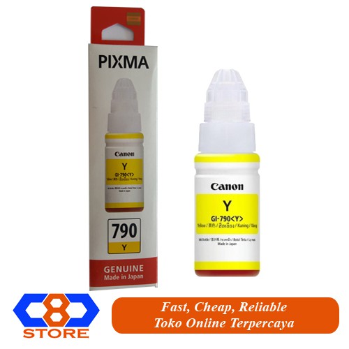 TINTA CANON 790 GI-790 GI790 GI 790 YELLOW ORIGINAL RESMI