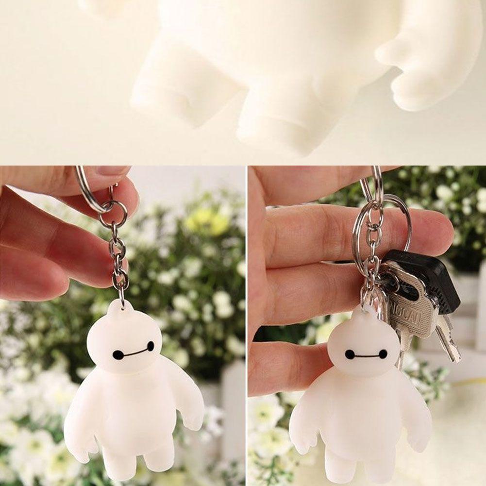 Lily Gantungan Kunci Aksesoris Kunci Dekorasi Rumah Key Ring White Baymax Kawaii Kartun