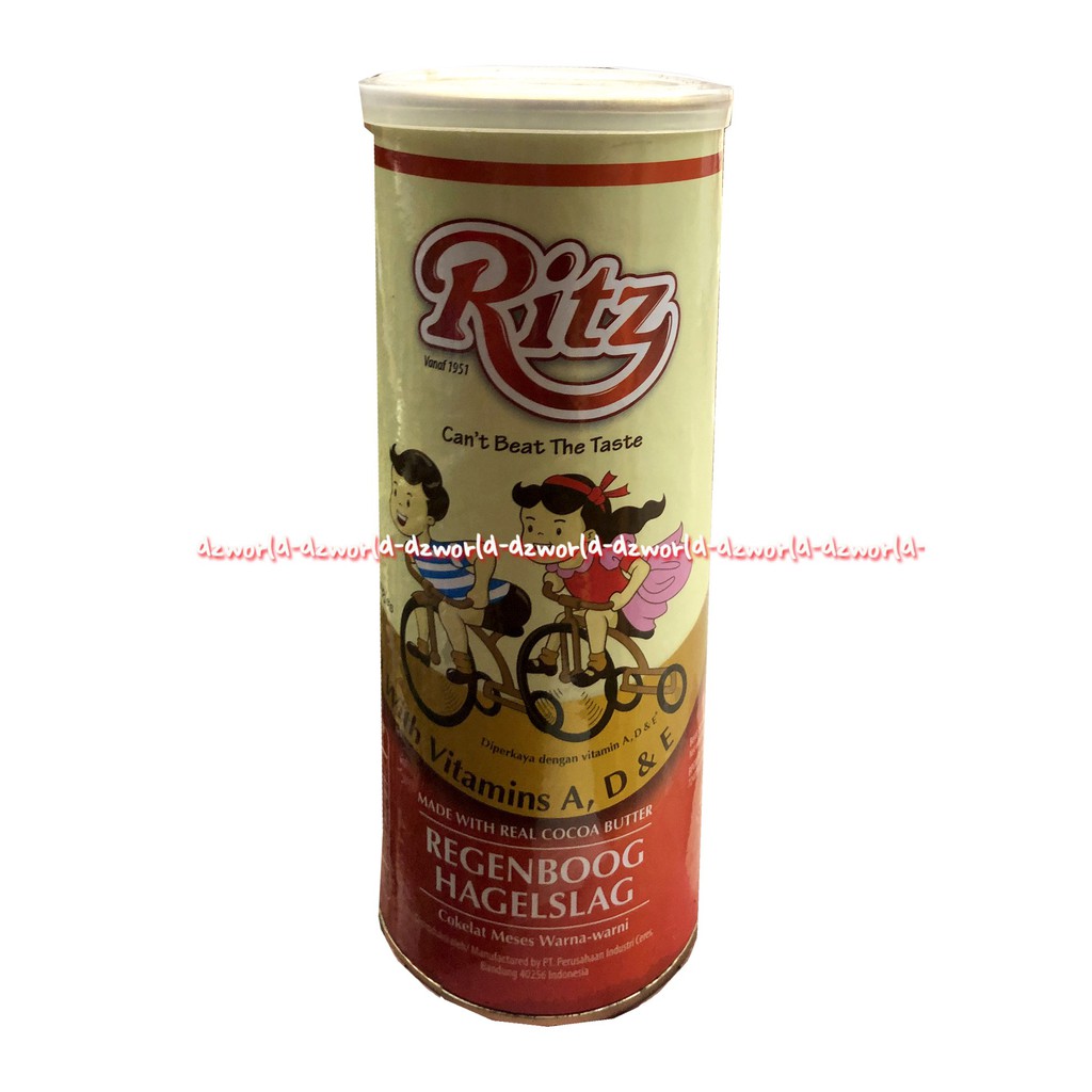 Ritz Delicious Chocolate Hagelslag Coklat Meses Warna Kaleng 300gr