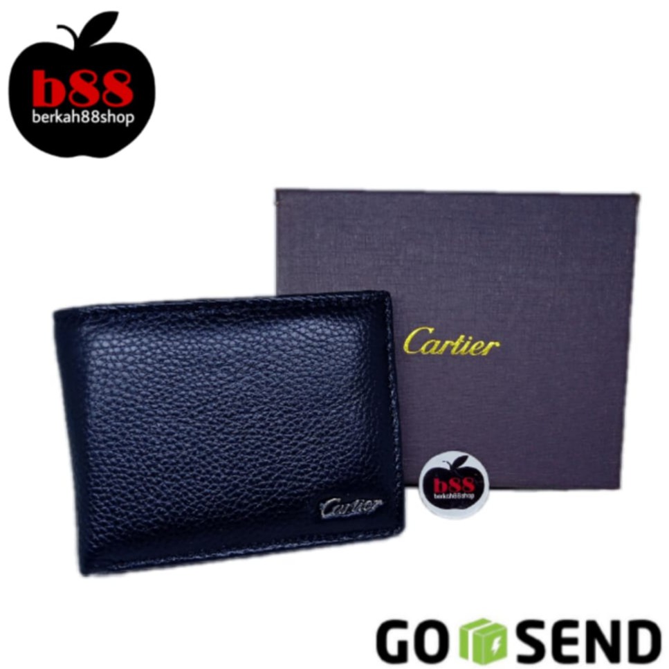 DOMPET KULIT ASLI IMPORT PRIA CARTIR BLACK BRANDED