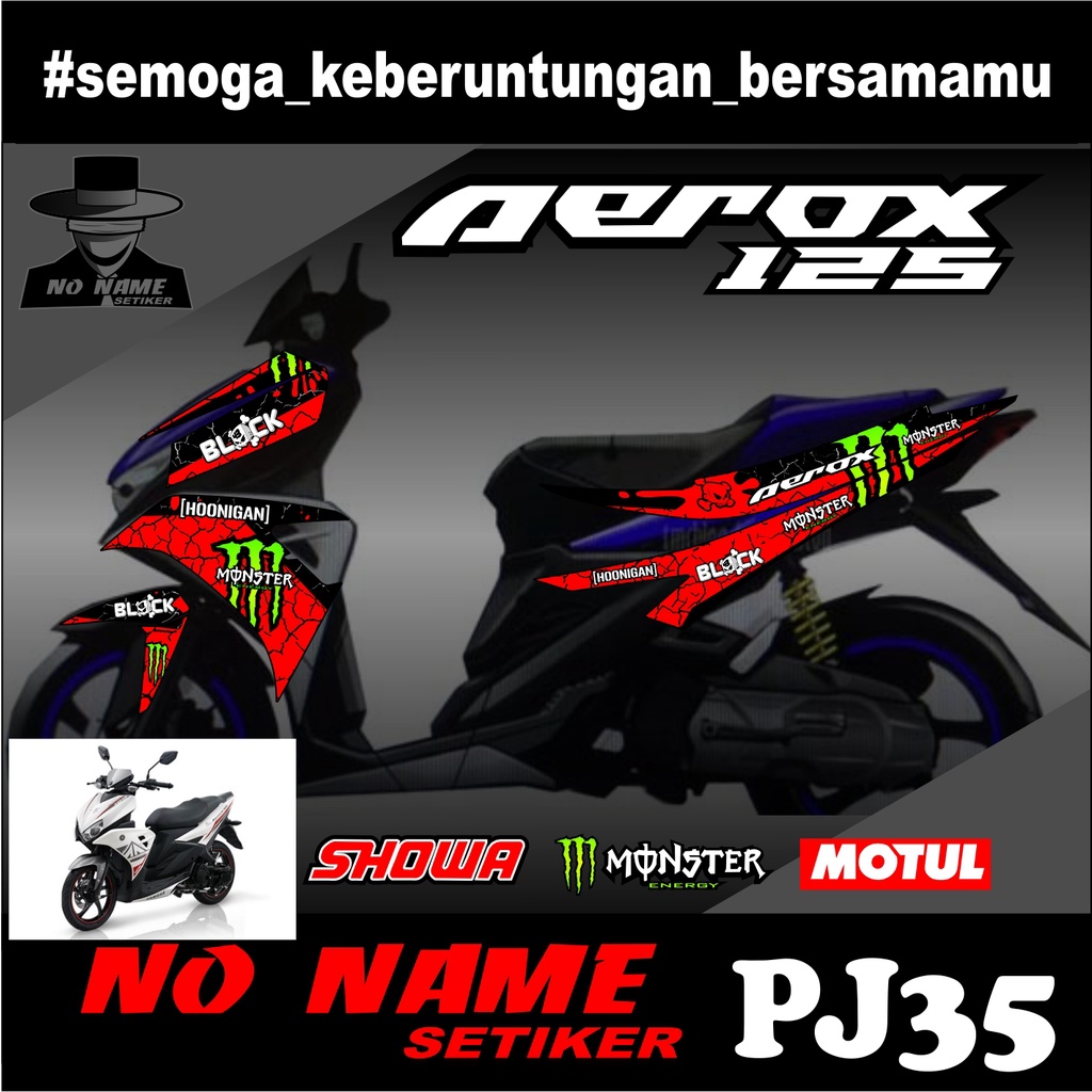 striping aerox 125 (pj35) stiker sticker setiker