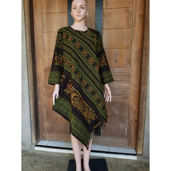 Dress unik warna ijo botol gringsing