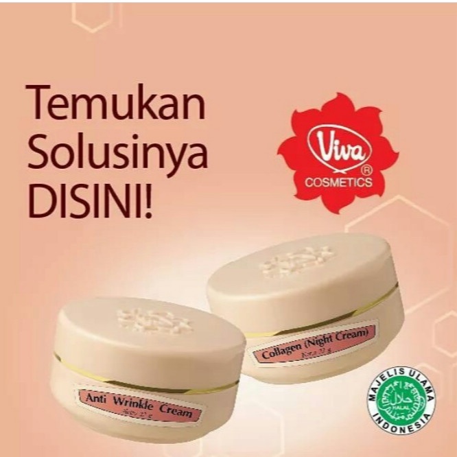 VIVA COLLAGEN NIGHT CREAM &amp; VIVA ANTI WRINKLE CREAM BY VIVA COSMETIC - 22gr