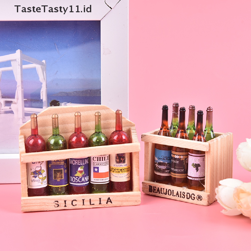 (TasteTasty) Miniatur Botol Wine Skala 1: 12 Untuk Aksesoris Rumah Boneka