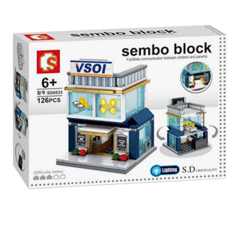 Sembo Block VSOI - Mainan Edukasi Puzzle Balok Brick 126 pcs (Medium)