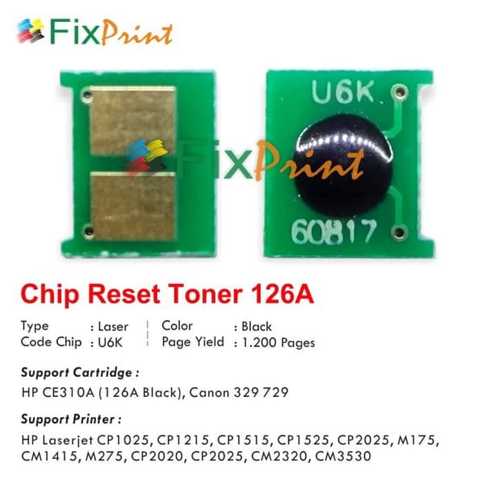 Chip Toner Cartridge HP CP1025 CP1025 CP1025nw CP1215 CP1515 Black FPS3381