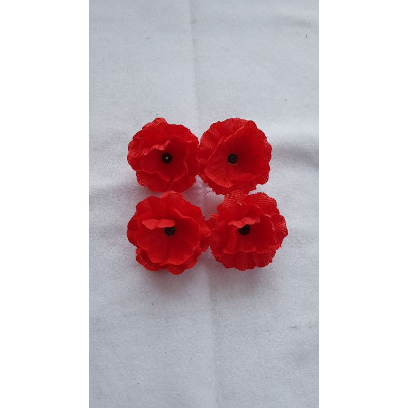 Bunga Papan Bunga Suyok Bunga Mawar Kuntum  Imitasi Artificial Bunga Plastik Mawar Rose Flower-Merah Maroon