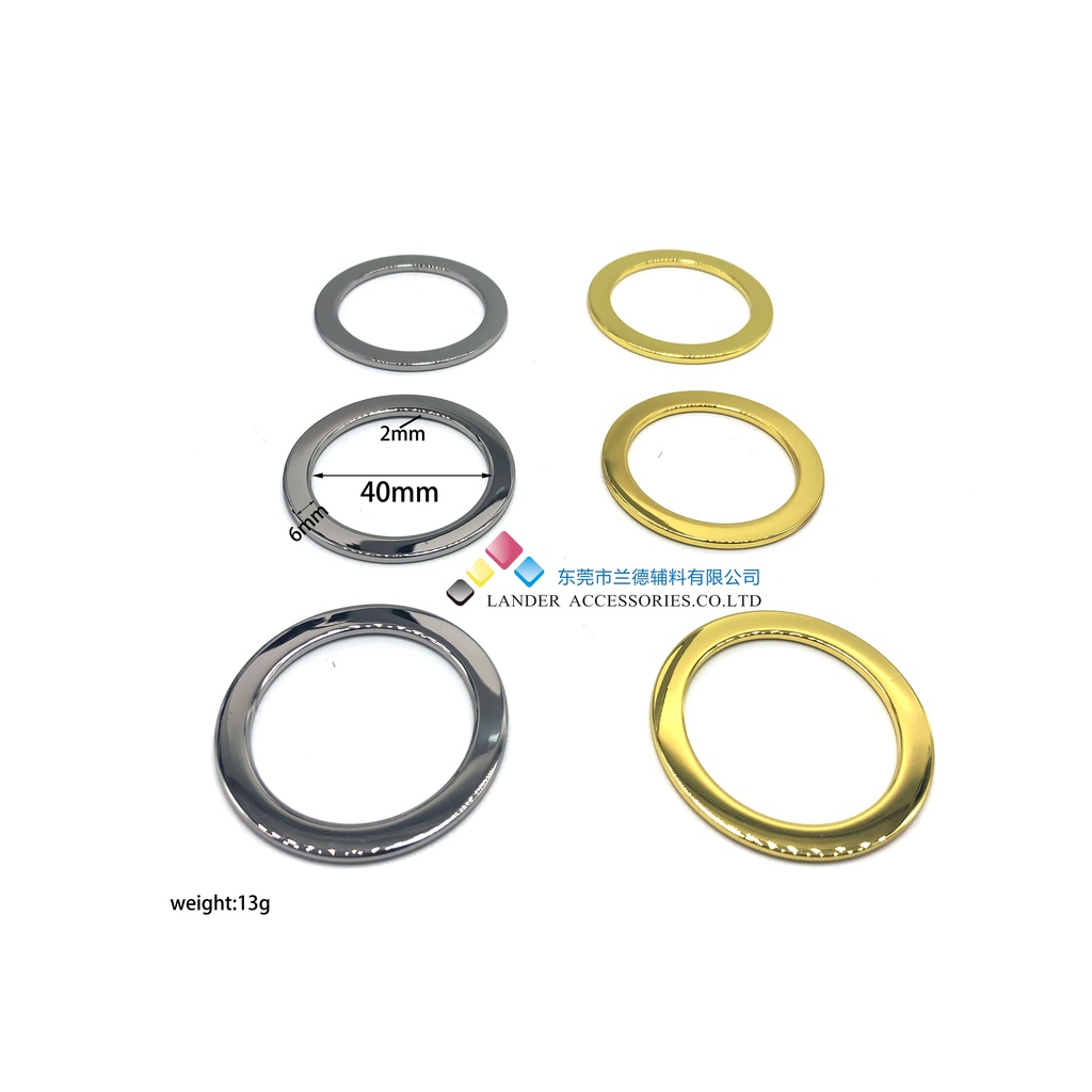 Lander Ring O - Ring Bulat - Metal - Aksesories tas - 40mm - FX2464