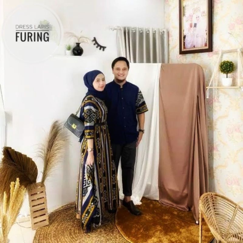 Dress Tenun Etnik / Couple Tenun / Sarimbit tenun / Seragam keluarga