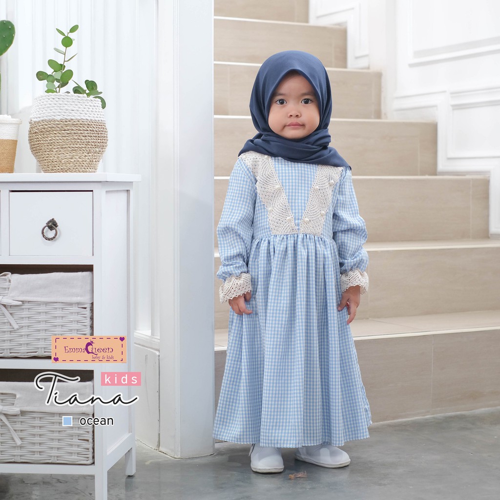EmmaQueen - Dress Muslim Anak Tiana-Ocean