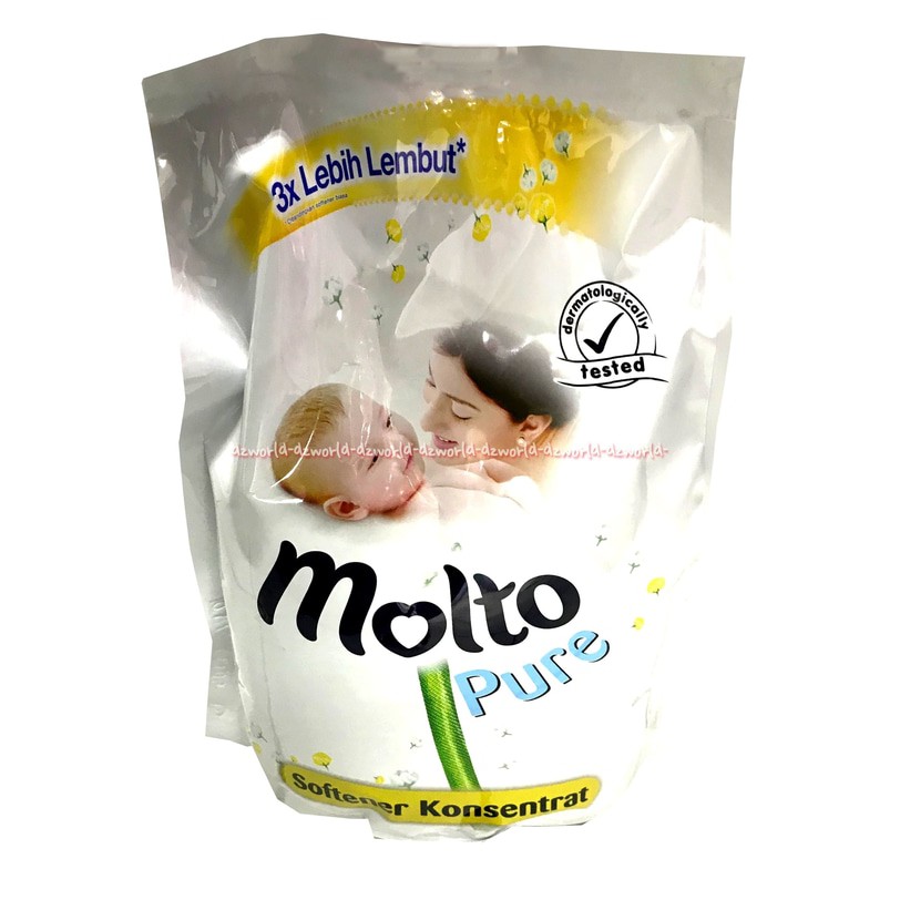 Molto Ultra Pure Pouch 1600ml Molto Pelembut Untuk Baju Pakaian Bayi Anak Molto Pure Kemasan Putih