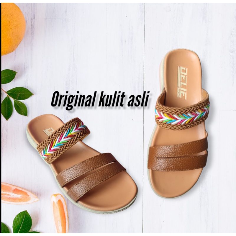 Sandal Wanita Kulit Asli Terbaru/Sandal Wanita fashion Butik