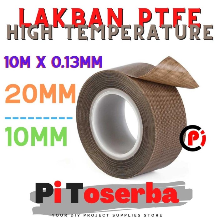 Tape Lakban PTFE Heat High Temperature 10M x 0.13mm Suhu Tinggi