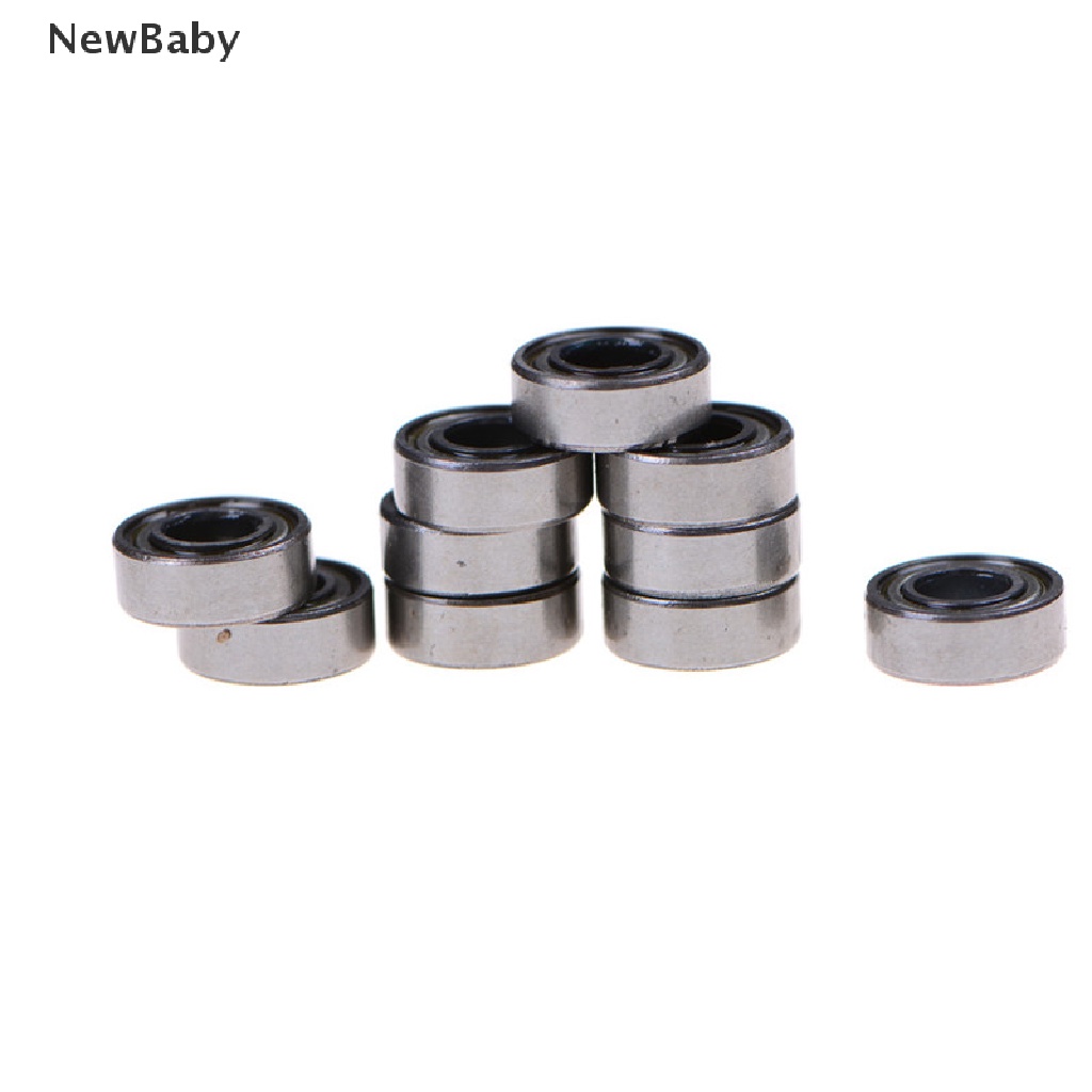 Newbaby 10pcs MR115ZZ Miniatur Bearing Segel Karet Bahan Metal Ukuran 5x11 x 4mm