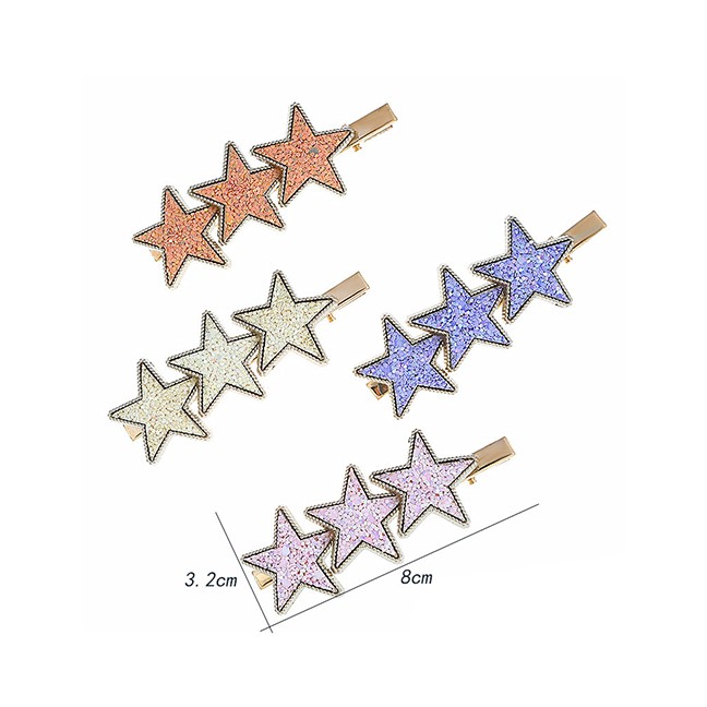 LRC Jepit Rambut Fashion Starfish Alloy Hair Clip Set F6201X