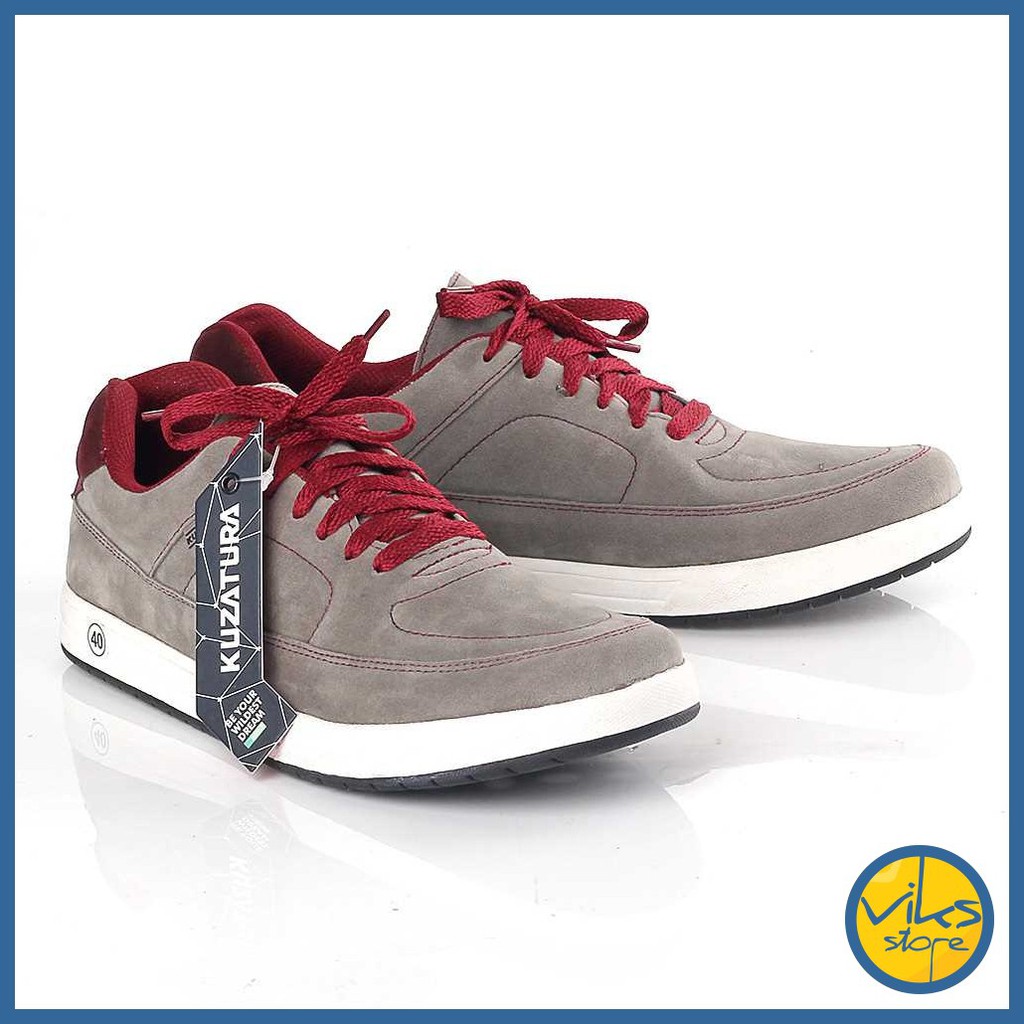 Sepatu Sneakers Pria Cowok Tali Style Casual Distro Kuzatura Original Suede Lokal Premium Elegan