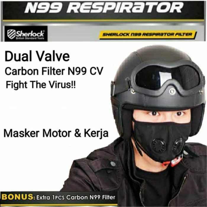 Masker N99 Masker Polusi Motor Virus Sherlock Masker Kesehatan