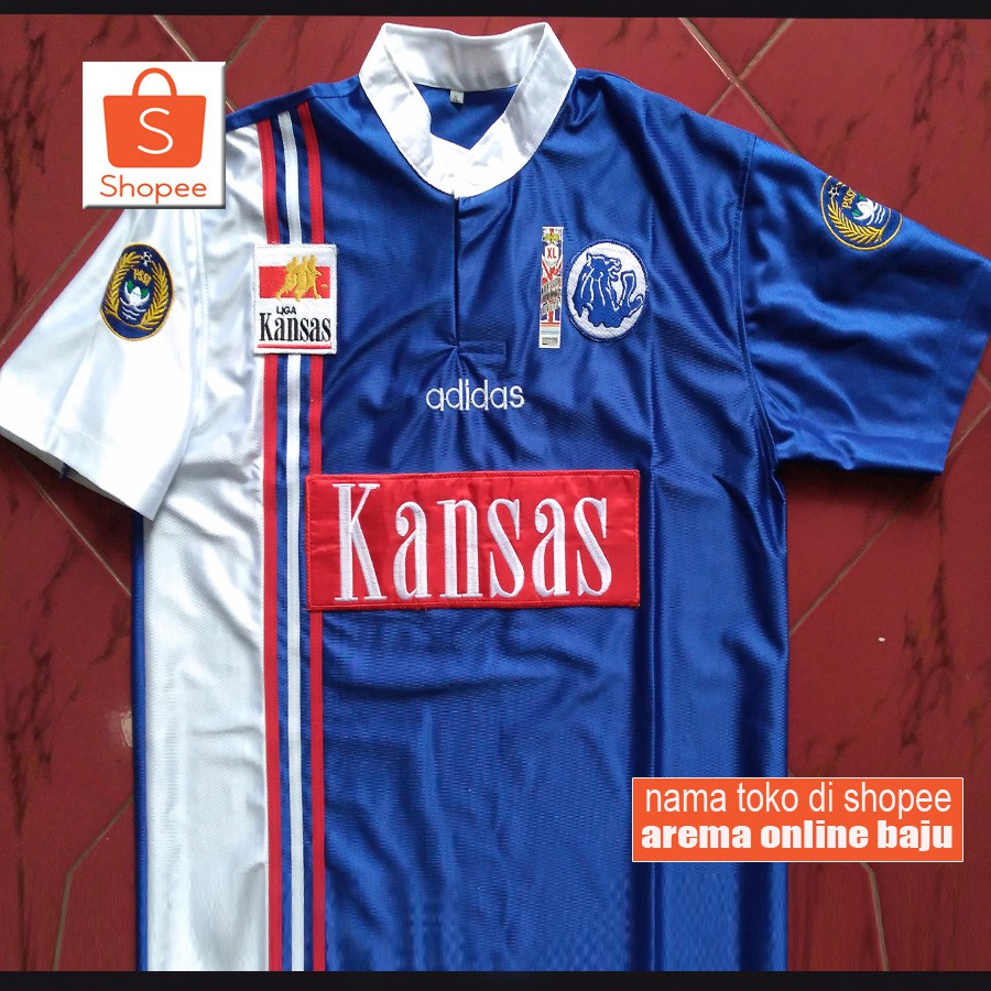 JERSEY AREMA  KLASIK KANSAS 1997 HOME BIRU arema  online  